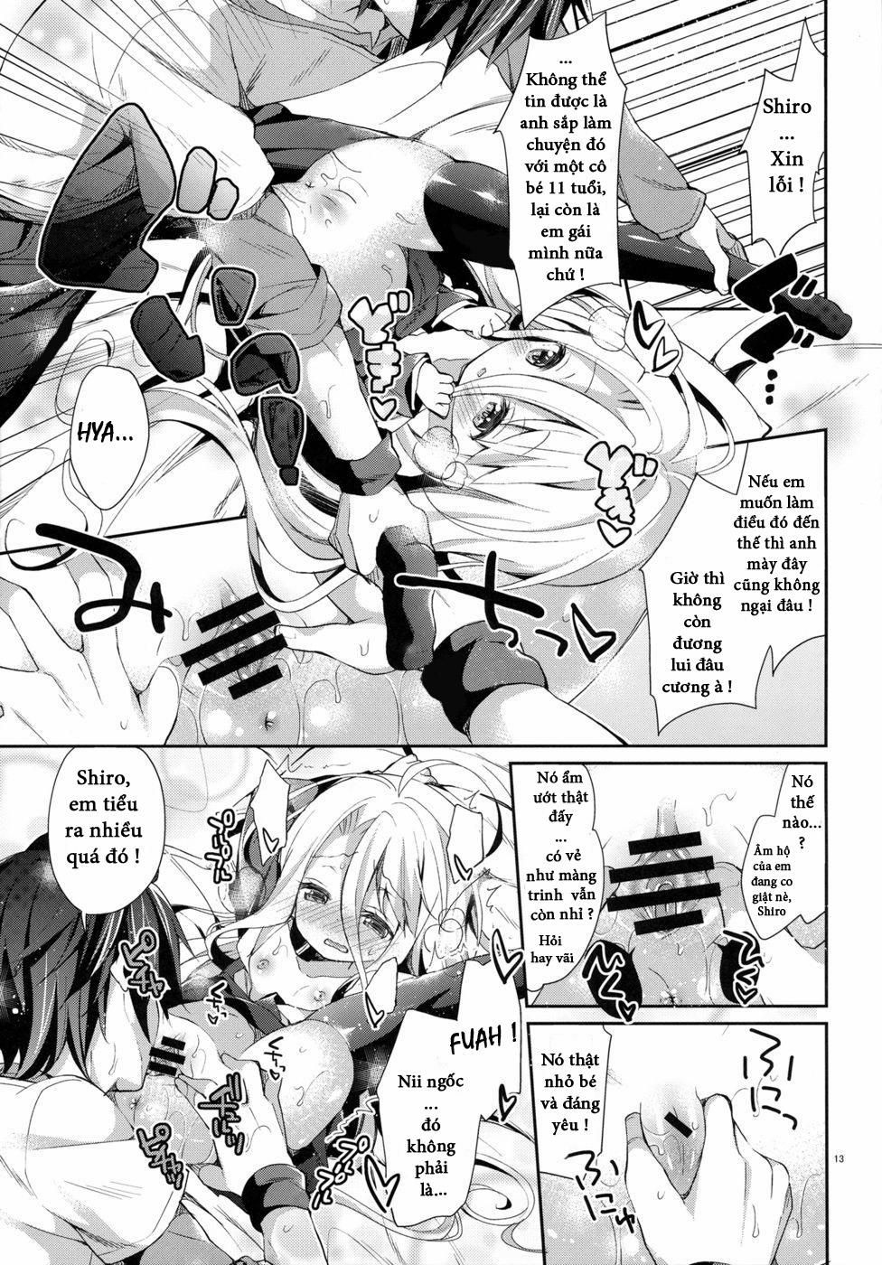 HentaiVN.net - Ảnh 12 - "Shiro... Kyou Kara Kodomo Onaho Ni, Naru" (No Game No Life) [em gái tôi muốn làm] - Chap 1
