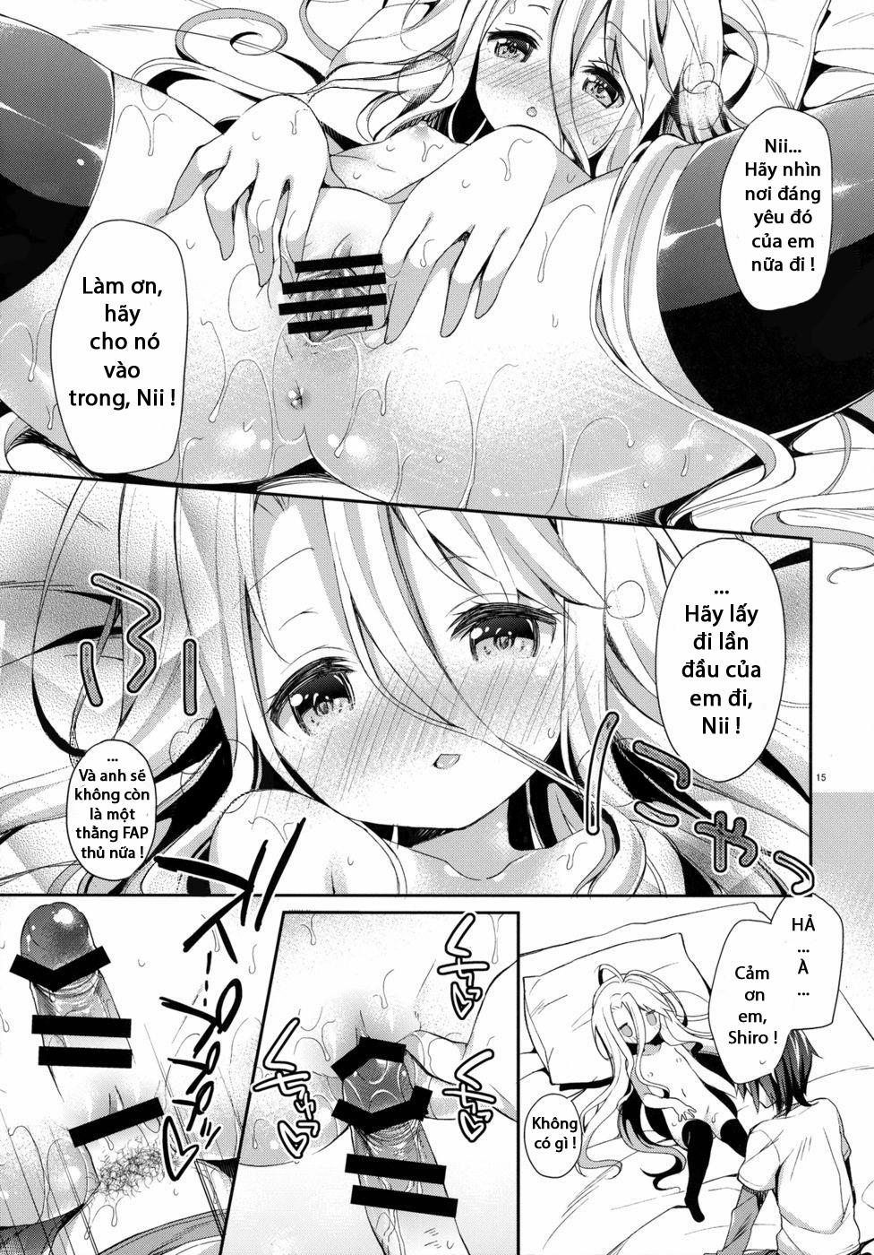 HentaiVN.net - Ảnh 14 - "Shiro... Kyou Kara Kodomo Onaho Ni, Naru" (No Game No Life) [em gái tôi muốn làm] - Chap 1
