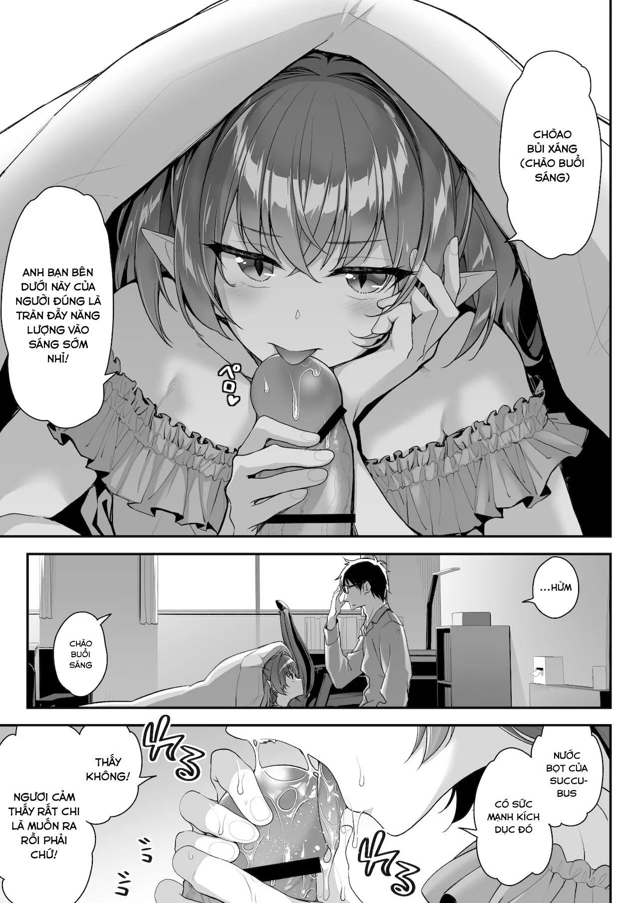 HentaiVN.net - Ảnh 11 - Cô nàng Succubus thèm muốn tinh dịch này! [Zako Succubus-chan wa Semen ga Hoshii no!; This Small Fry Succubus-chan Wants Your Sperm!] - Chap 1