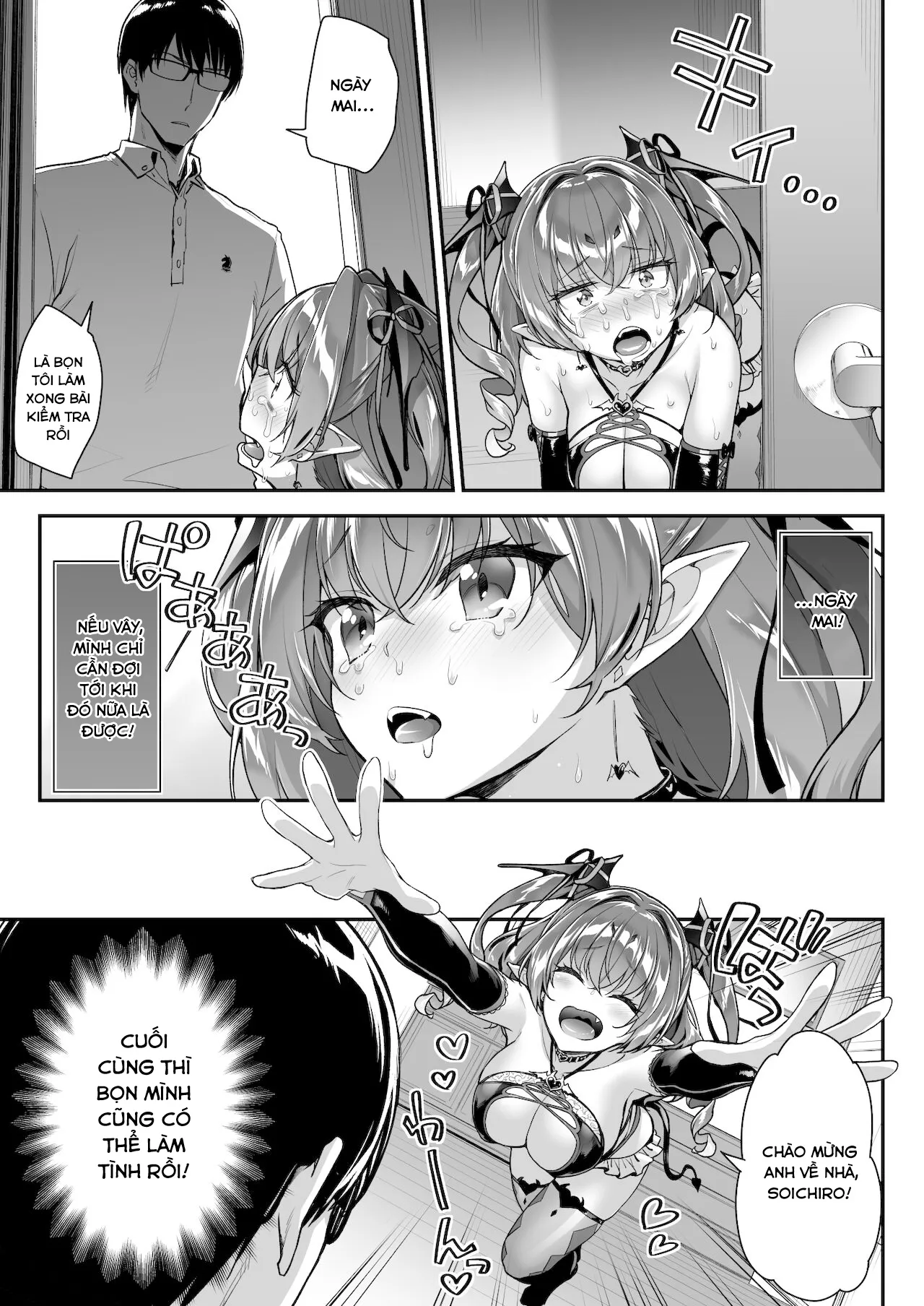 HentaiVN.net - Ảnh 21 - Cô nàng Succubus thèm muốn tinh dịch này! [Zako Succubus-chan wa Semen ga Hoshii no!; This Small Fry Succubus-chan Wants Your Sperm!] - Chap 1