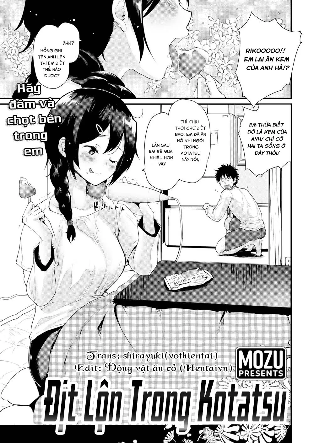 HentaiVN.net - Ảnh 3 - Địt lộn trong Kotatsu [Kotatsu Fight] - Chap 1