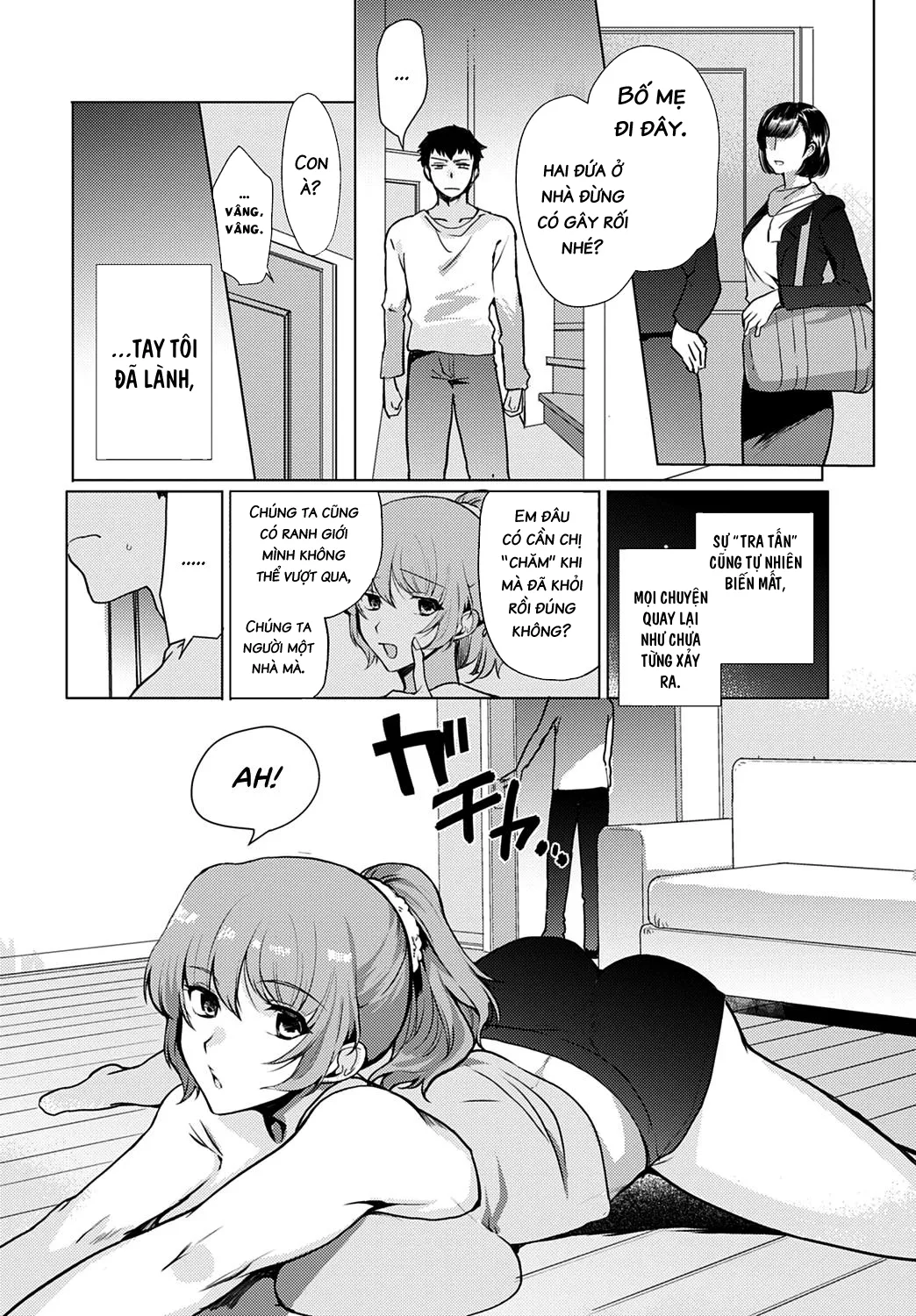 HentaiVN.net - Ảnh 15 - Bài tập gây nghiện với bà chị [Kyoudai Switch] - Chap 1