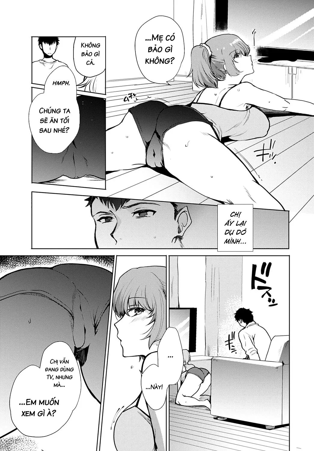 HentaiVN.net - Ảnh 16 - Bài tập gây nghiện với bà chị [Kyoudai Switch] - Chap 1