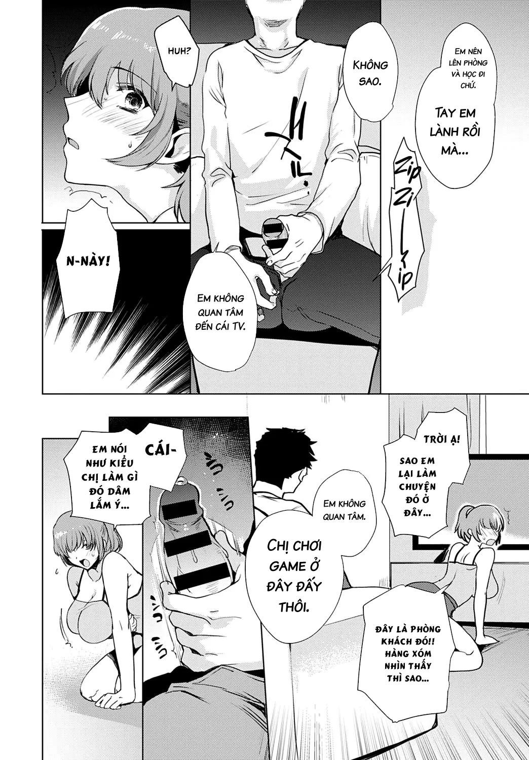 HentaiVN.net - Ảnh 17 - Bài tập gây nghiện với bà chị [Kyoudai Switch] - Chap 1