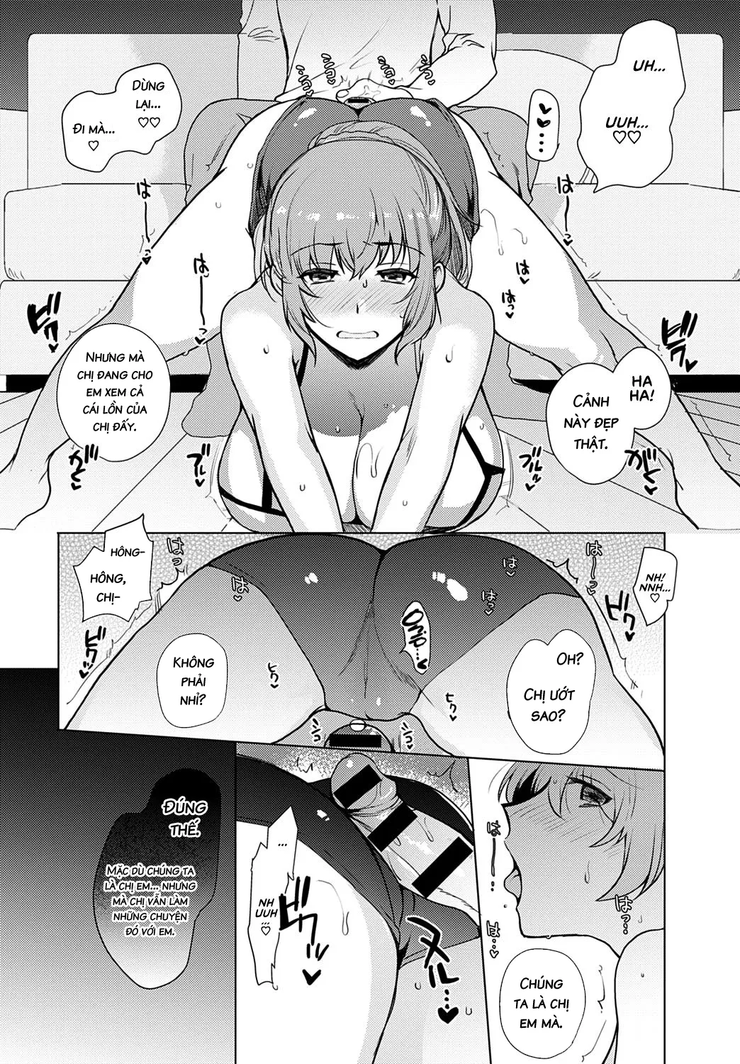 HentaiVN.net - Ảnh 19 - Bài tập gây nghiện với bà chị [Kyoudai Switch] - Chap 1
