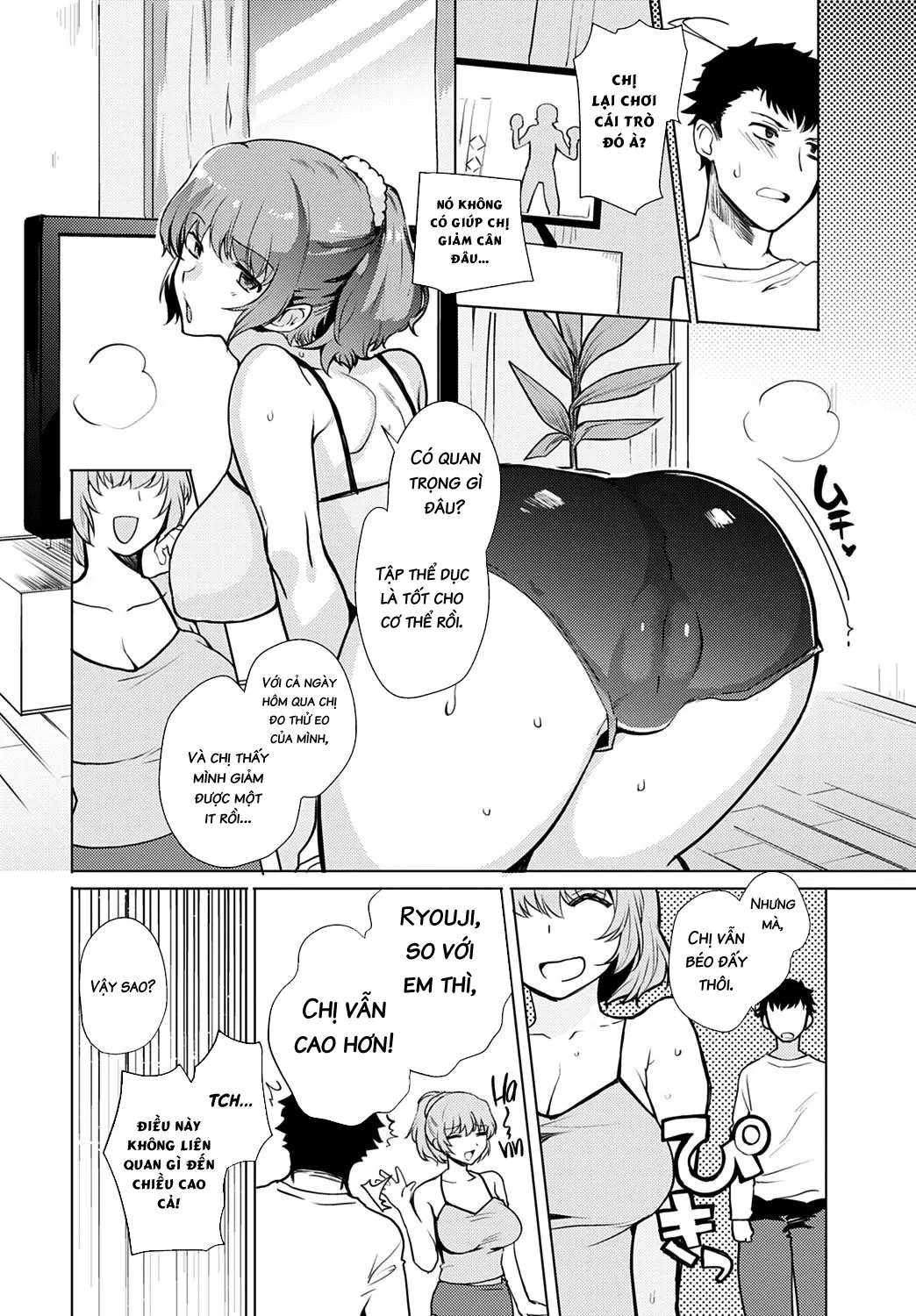 HentaiVN.net - Ảnh 3 - Bài tập gây nghiện với bà chị [Kyoudai Switch] - Chap 1