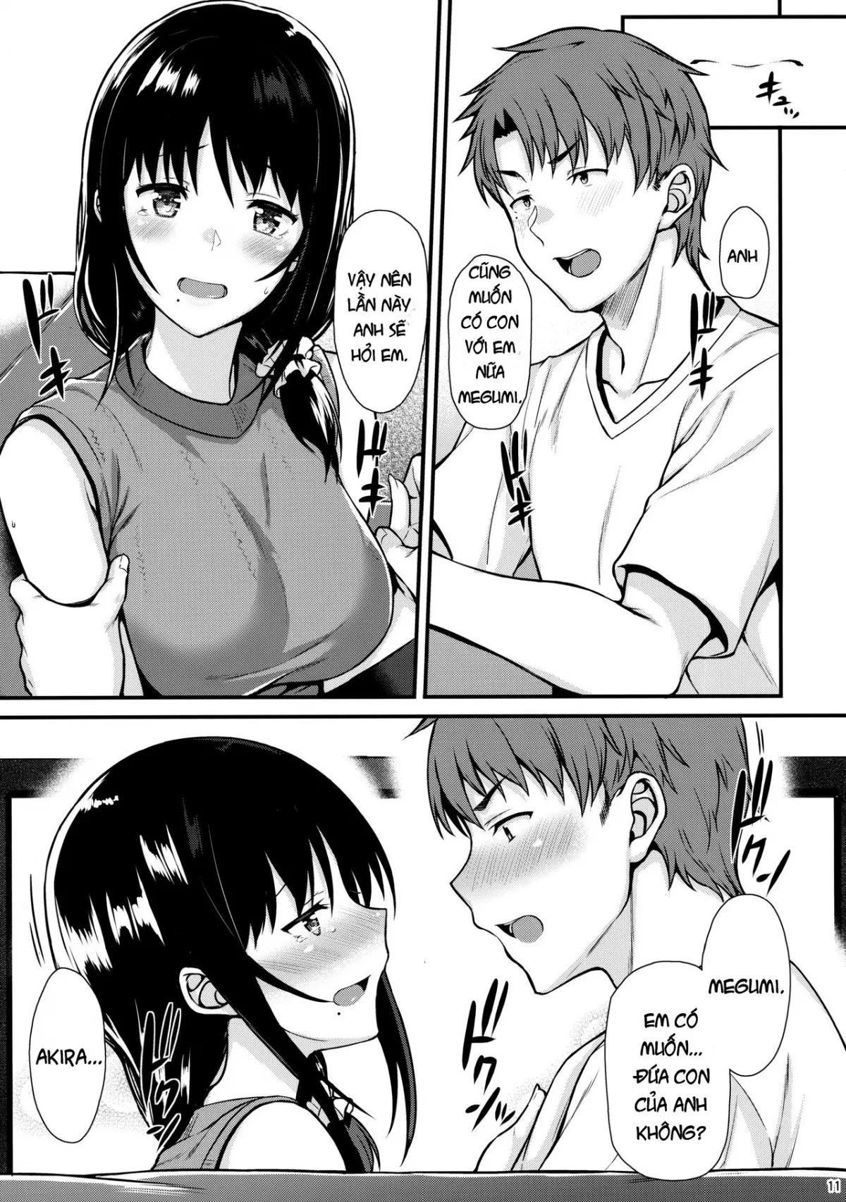 HentaiVN.net - Ảnh 9 - Megumi-san to Kozukuri Ecchi [Babymaking Sex with Megumi] - Chap 1