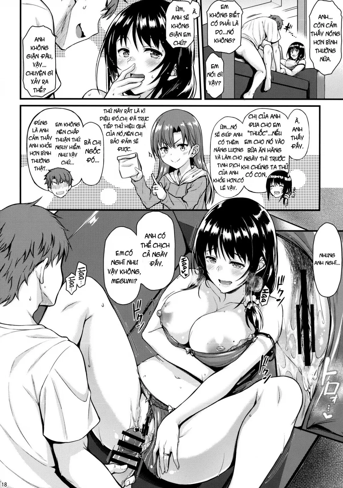 HentaiVN.net - Ảnh 16 - Megumi-san to Kozukuri Ecchi [Babymaking Sex with Megumi] - Chap 1