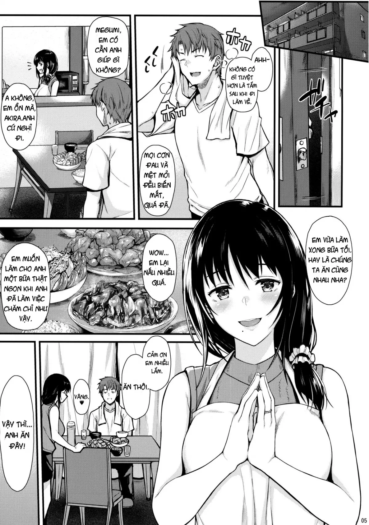 HentaiVN.net - Ảnh 3 - Megumi-san to Kozukuri Ecchi [Babymaking Sex with Megumi] - Chap 1
