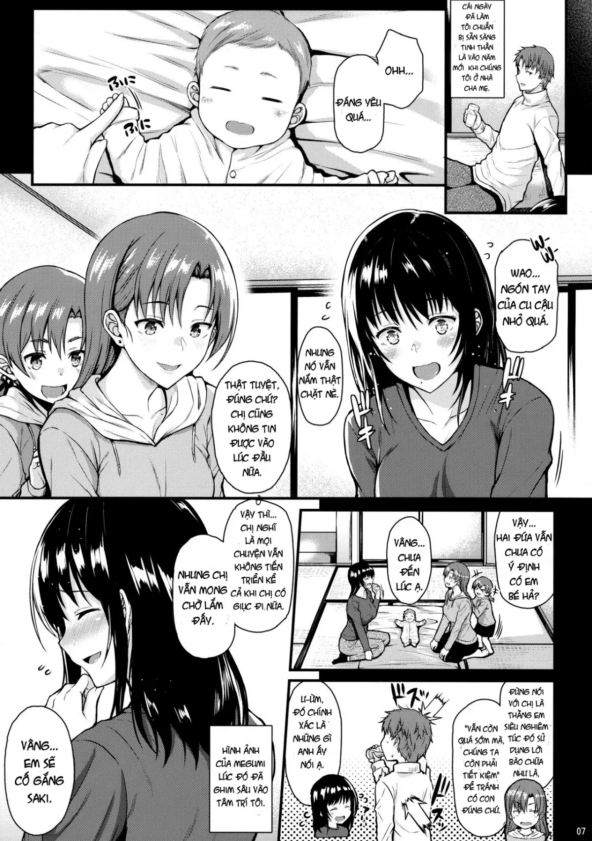 HentaiVN.net - Ảnh 5 - Megumi-san to Kozukuri Ecchi [Babymaking Sex with Megumi] - Chap 1