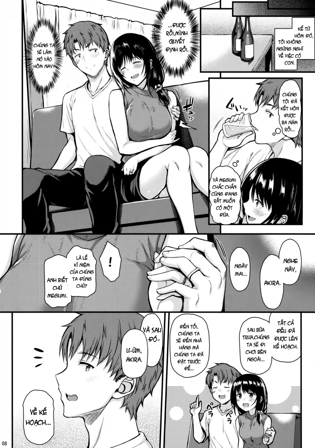 HentaiVN.net - Ảnh 6 - Megumi-san to Kozukuri Ecchi [Babymaking Sex with Megumi] - Chap 1