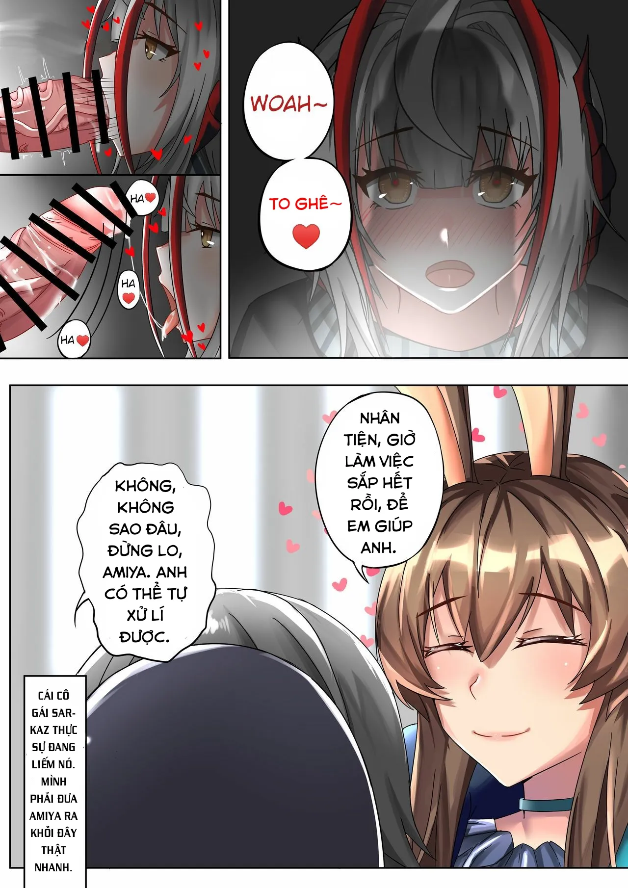 HentaiVN.net - Ảnh 12 - Cô gái ác quỷ ấy cũng là người tôi yêu. (Arknights) [The one who is evil is also the one you love] - Chap 1