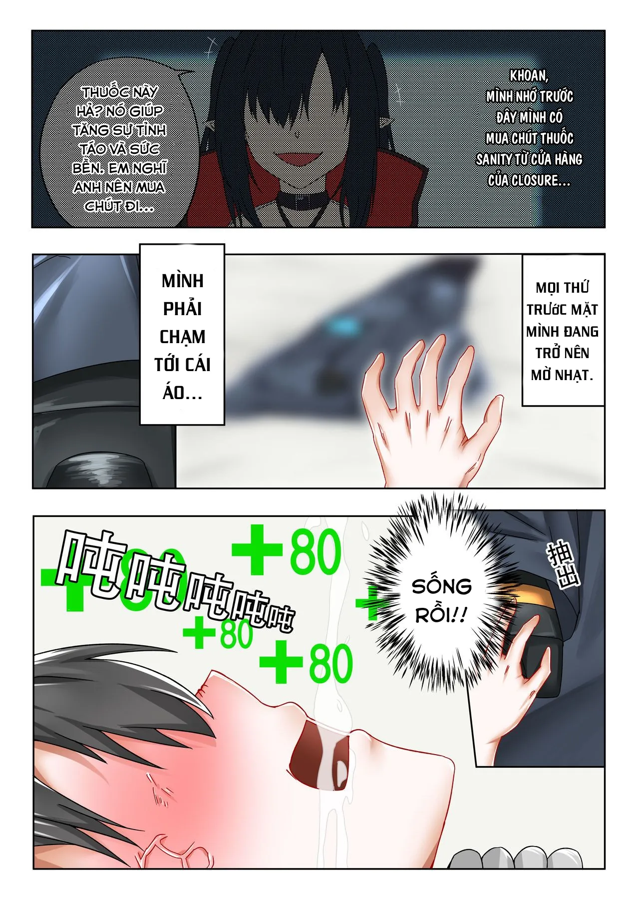 HentaiVN.net - Ảnh 25 - Cô gái ác quỷ ấy cũng là người tôi yêu. (Arknights) [The one who is evil is also the one you love] - Chap 1