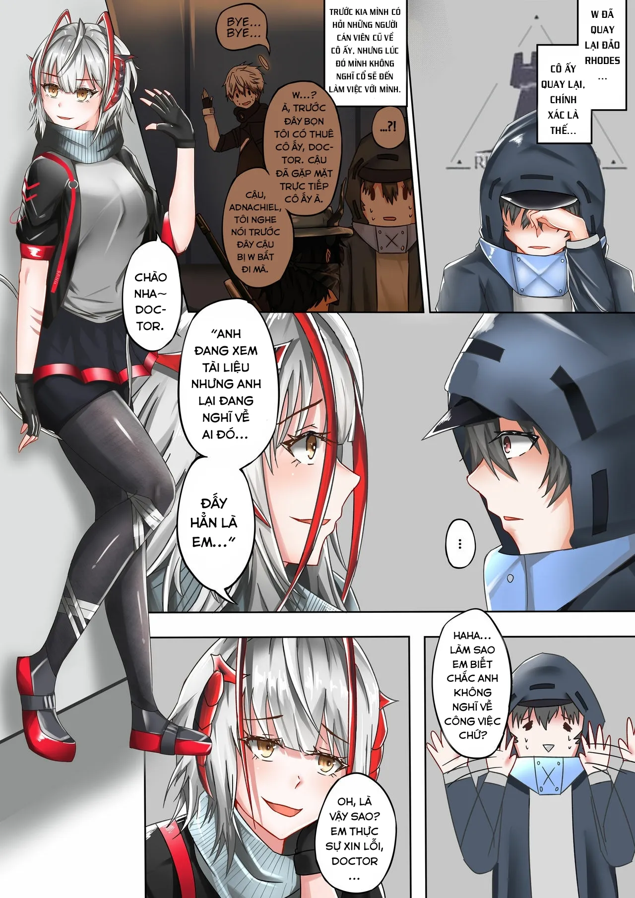 HentaiVN.net - Ảnh 4 - Cô gái ác quỷ ấy cũng là người tôi yêu. (Arknights) [The one who is evil is also the one you love] - Chap 1