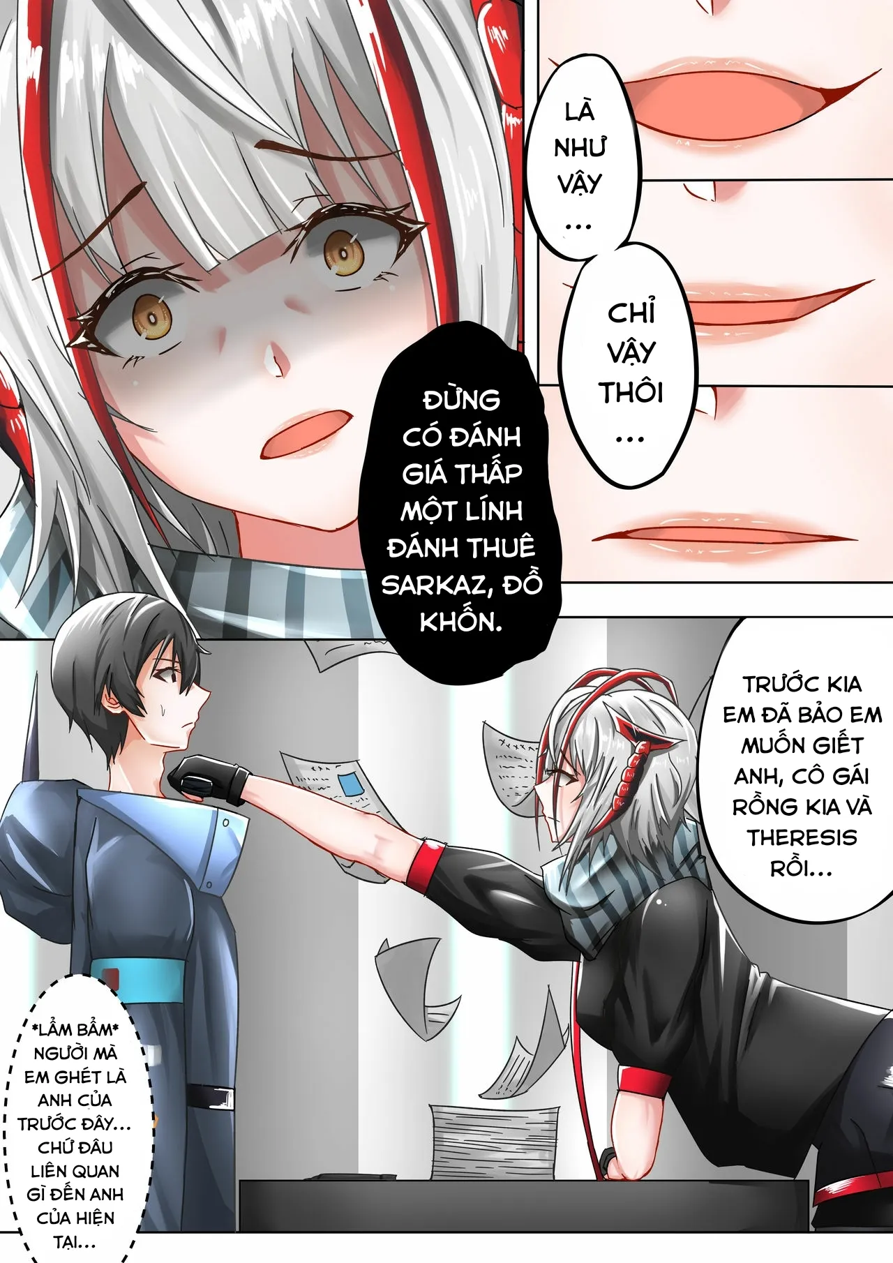 HentaiVN.net - Ảnh 6 - Cô gái ác quỷ ấy cũng là người tôi yêu. (Arknights) [The one who is evil is also the one you love] - Chap 1