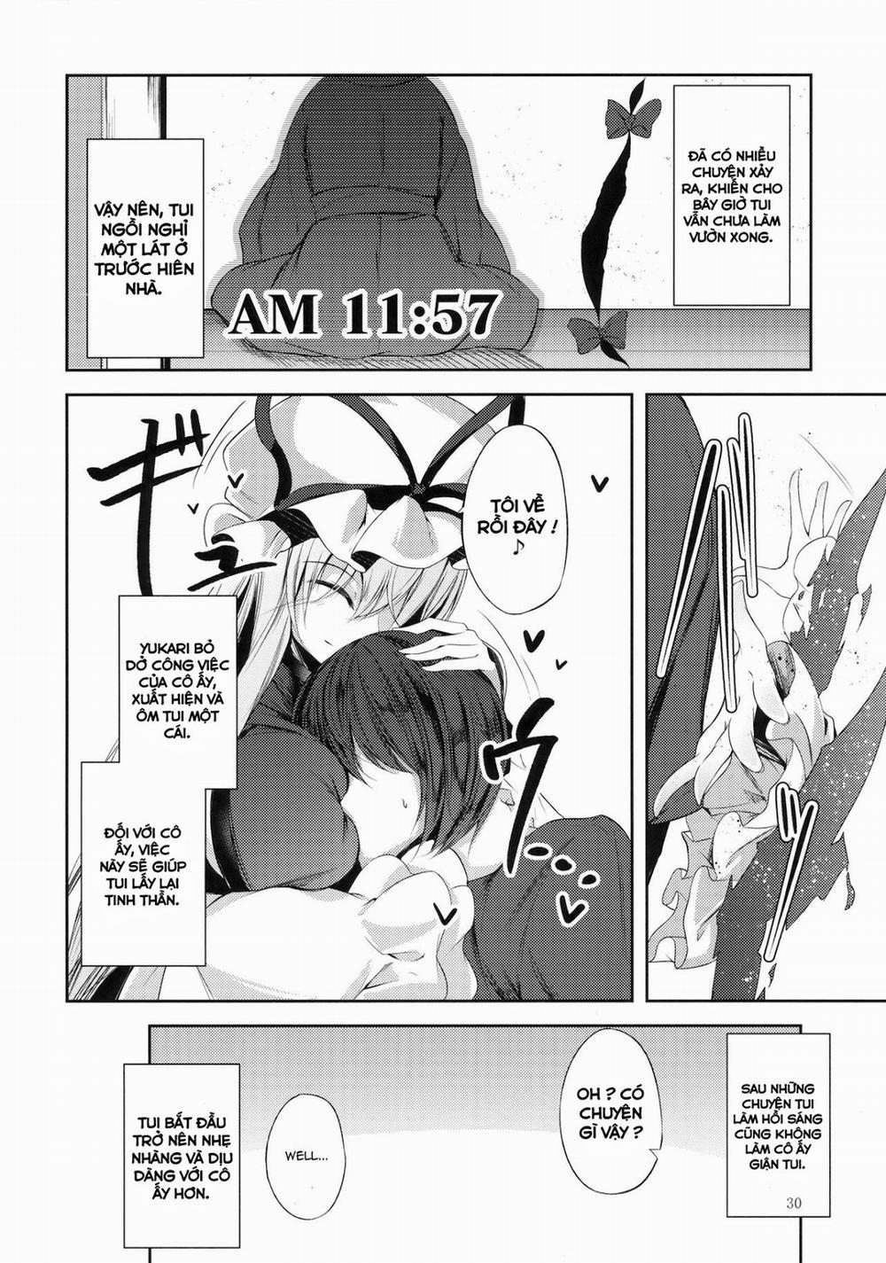 HentaiVN.net - Ảnh 29 - Mayoiga Schedule AM (Touhou) [Cậu chuyện về anh thanh niên và 3 cô gái] - Chap 1