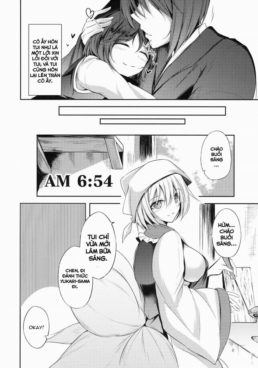 HentaiVN.net - Ảnh 7 - Mayoiga Schedule AM (Touhou) [Cậu chuyện về anh thanh niên và 3 cô gái] - Chap 1