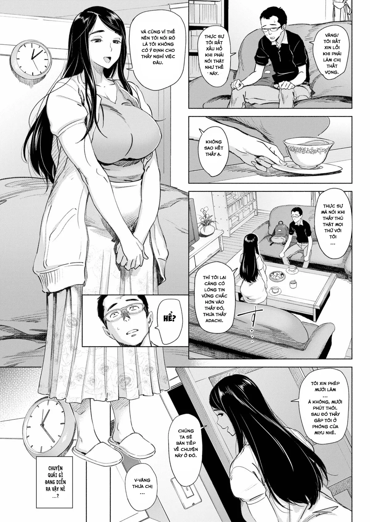 HentaiVN.net - Ảnh 4 - Dạy Em Nữa Đi, Thầy Adachi! [Don't Stop, Adachi-Sensei] - Chap 1