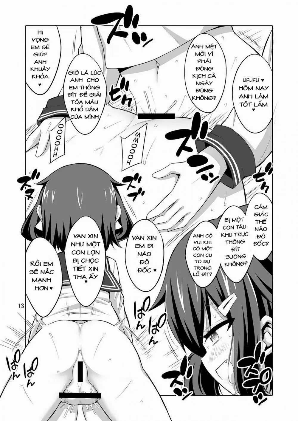 HentaiVN.net - Ảnh 12 - Shireikan Futanari Ikazuchi-sama ni Okasarete minai? (Kantai Collection) - Chap 1