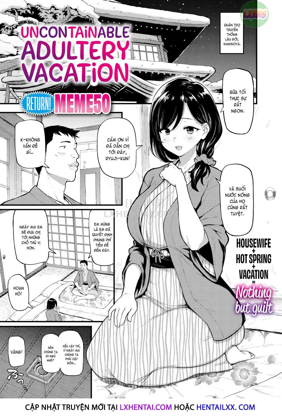 HentaiVN.net - Ảnh 2 - Uncontainable Adultery Vacation - Chap 1