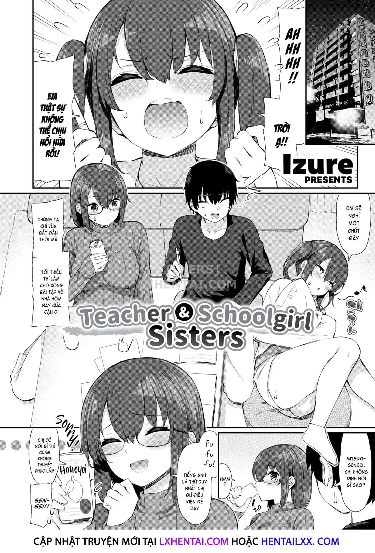 HentaiVN.net - Ảnh 5 - Teacher & Schoolgirl Sisters [Comic X-Eros #84] - Chap 1