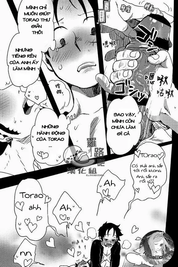 HentaiVN.net - Ảnh 13 - Trafalgar wa Gomugomu no Yume o Miru ka (One Piece) - Chap 1