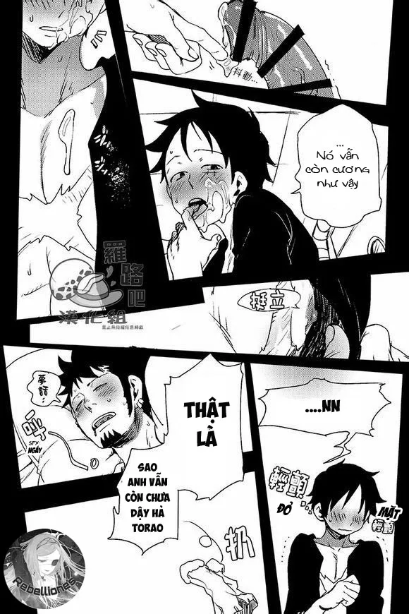 HentaiVN.net - Ảnh 16 - Trafalgar wa Gomugomu no Yume o Miru ka (One Piece) - Chap 1