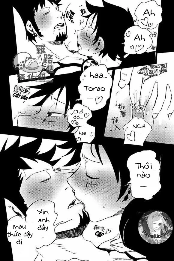 HentaiVN.net - Ảnh 18 - Trafalgar wa Gomugomu no Yume o Miru ka (One Piece) - Chap 1