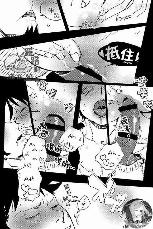 HentaiVN.net - Ảnh 19 - Trafalgar wa Gomugomu no Yume o Miru ka (One Piece) - Chap 1