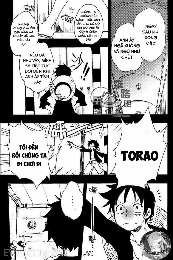 HentaiVN.net - Ảnh 3 - Trafalgar wa Gomugomu no Yume o Miru ka (One Piece) - Chap 1