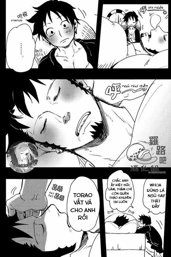 HentaiVN.net - Ảnh 4 - Trafalgar wa Gomugomu no Yume o Miru ka (One Piece) - Chap 1