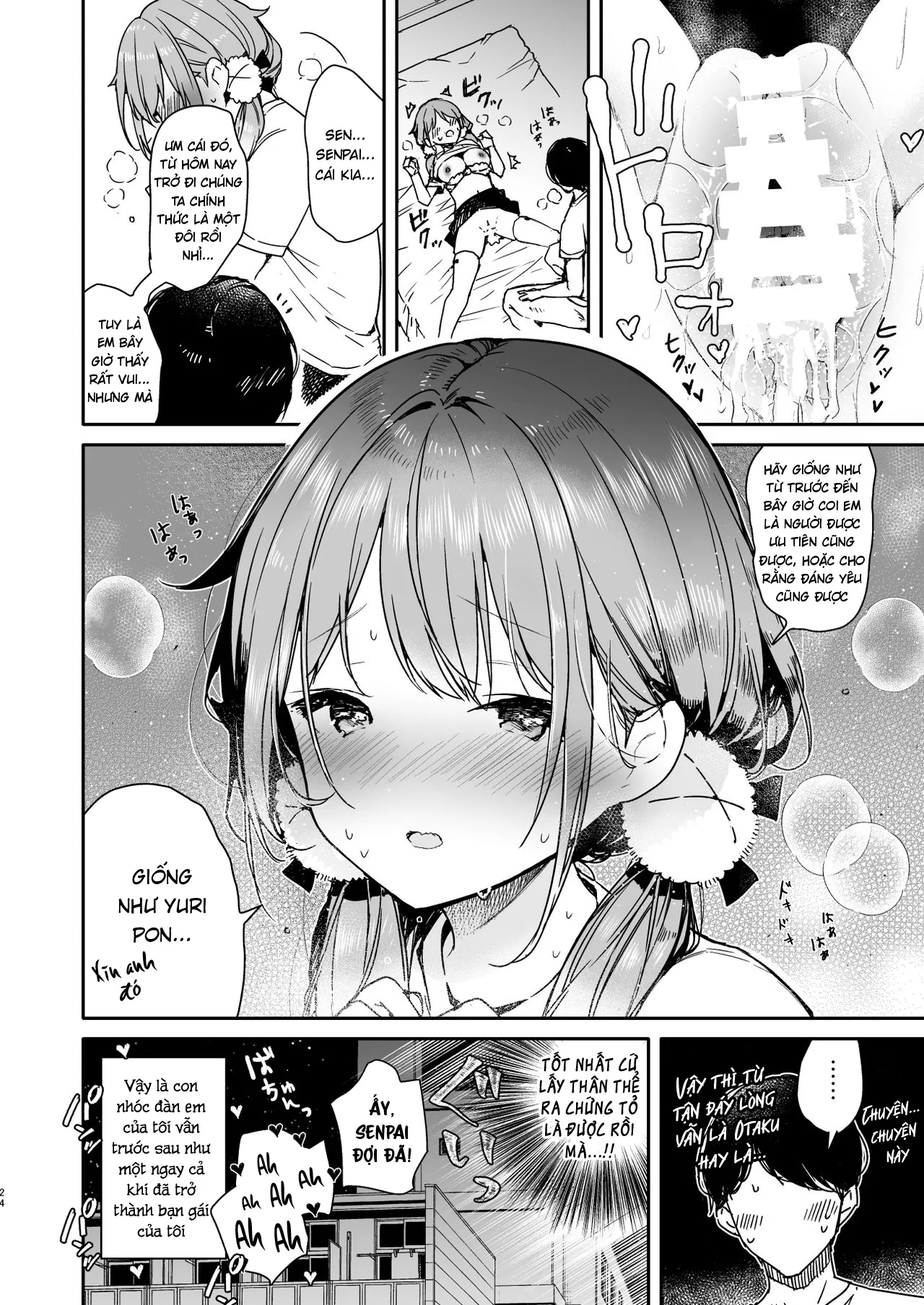 HentaiVN.net - Ảnh 26 - Nhỏ em wibu say khướt của tôi. [Tomodachi no Youna Otaku Kouhai to Deisui Ecchi] - Chap 1