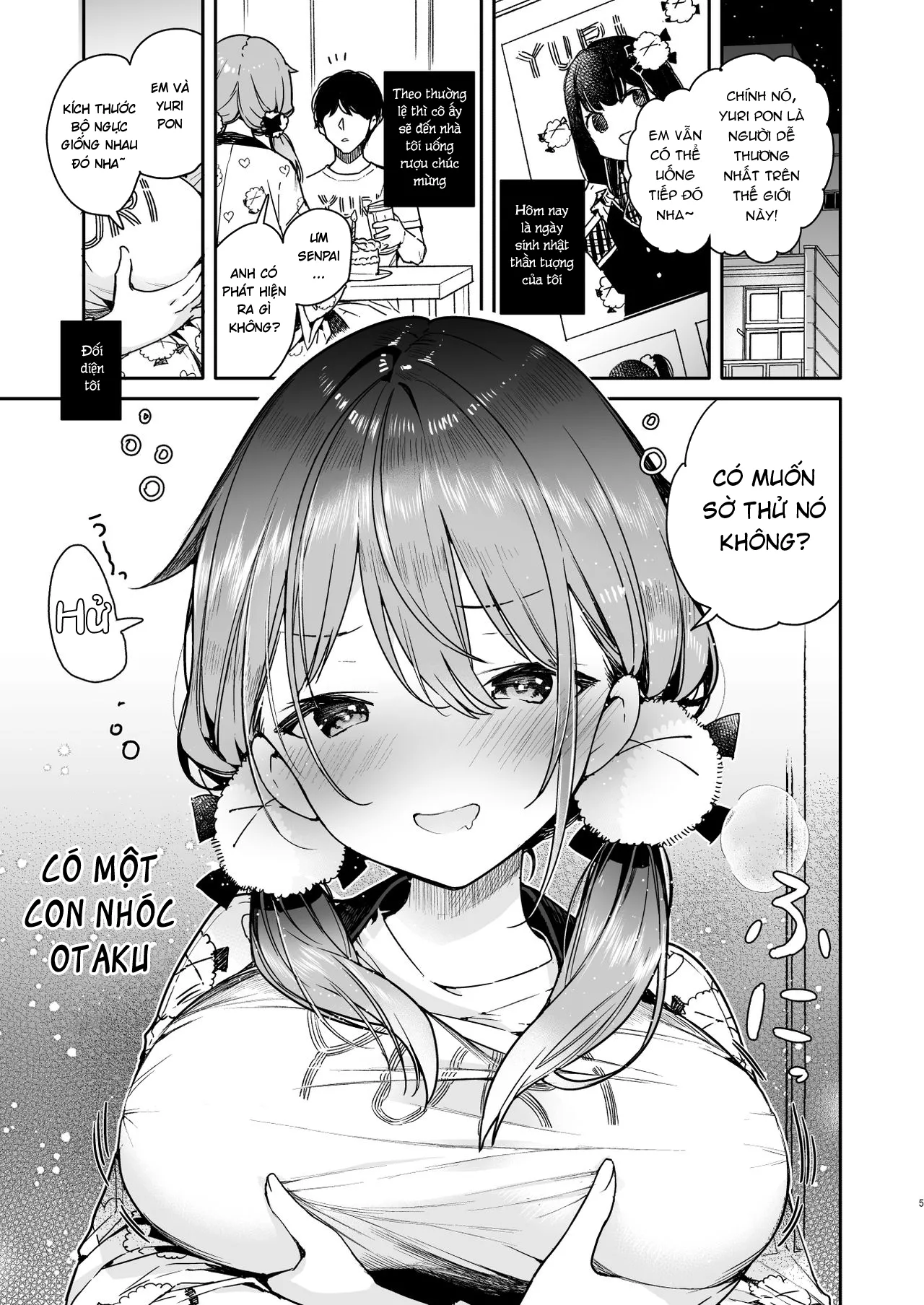 HentaiVN.net - Ảnh 7 - Nhỏ em wibu say khướt của tôi. [Tomodachi no Youna Otaku Kouhai to Deisui Ecchi] - Chap 1