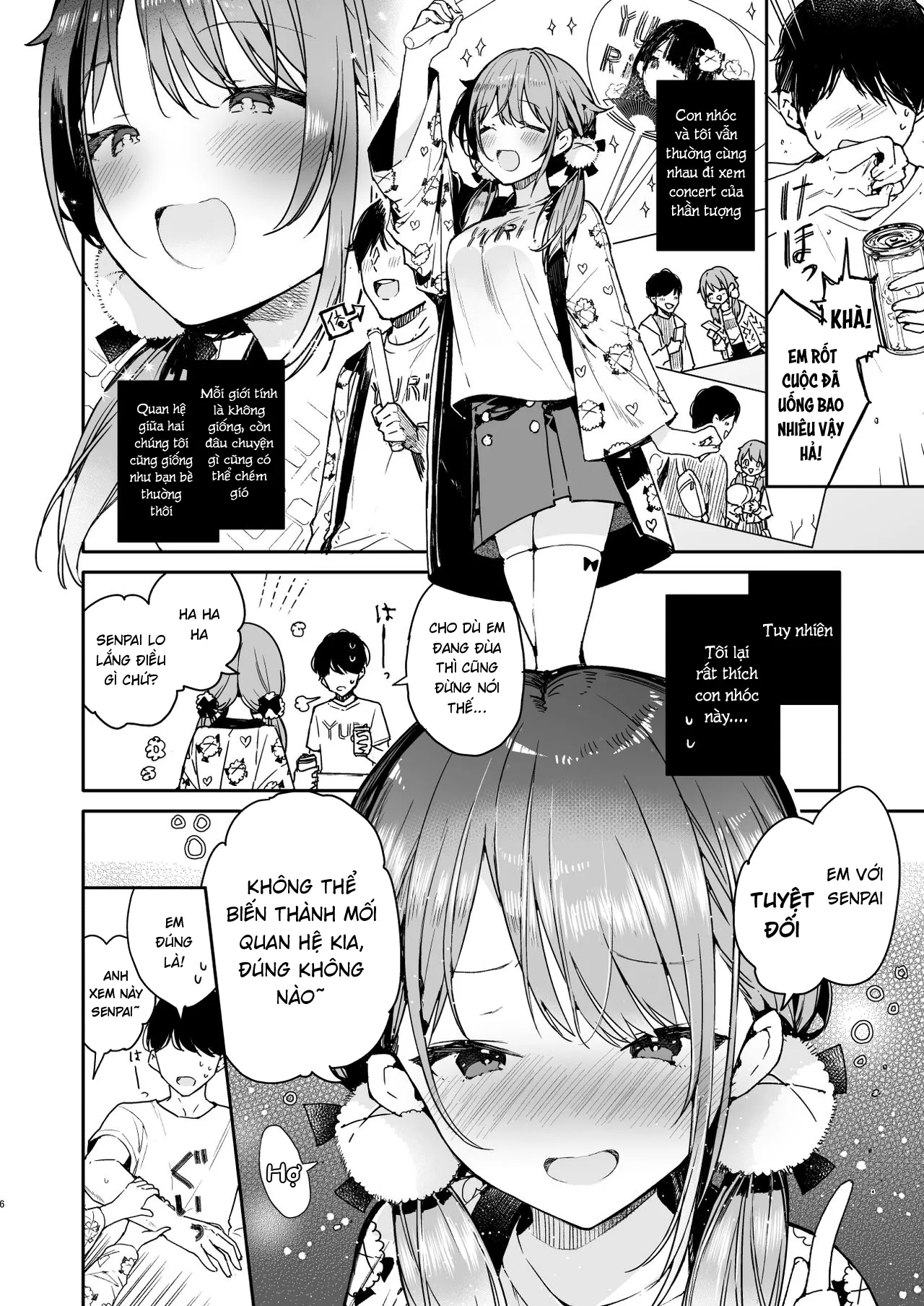 HentaiVN.net - Ảnh 8 - Nhỏ em wibu say khướt của tôi. [Tomodachi no Youna Otaku Kouhai to Deisui Ecchi] - Chap 1