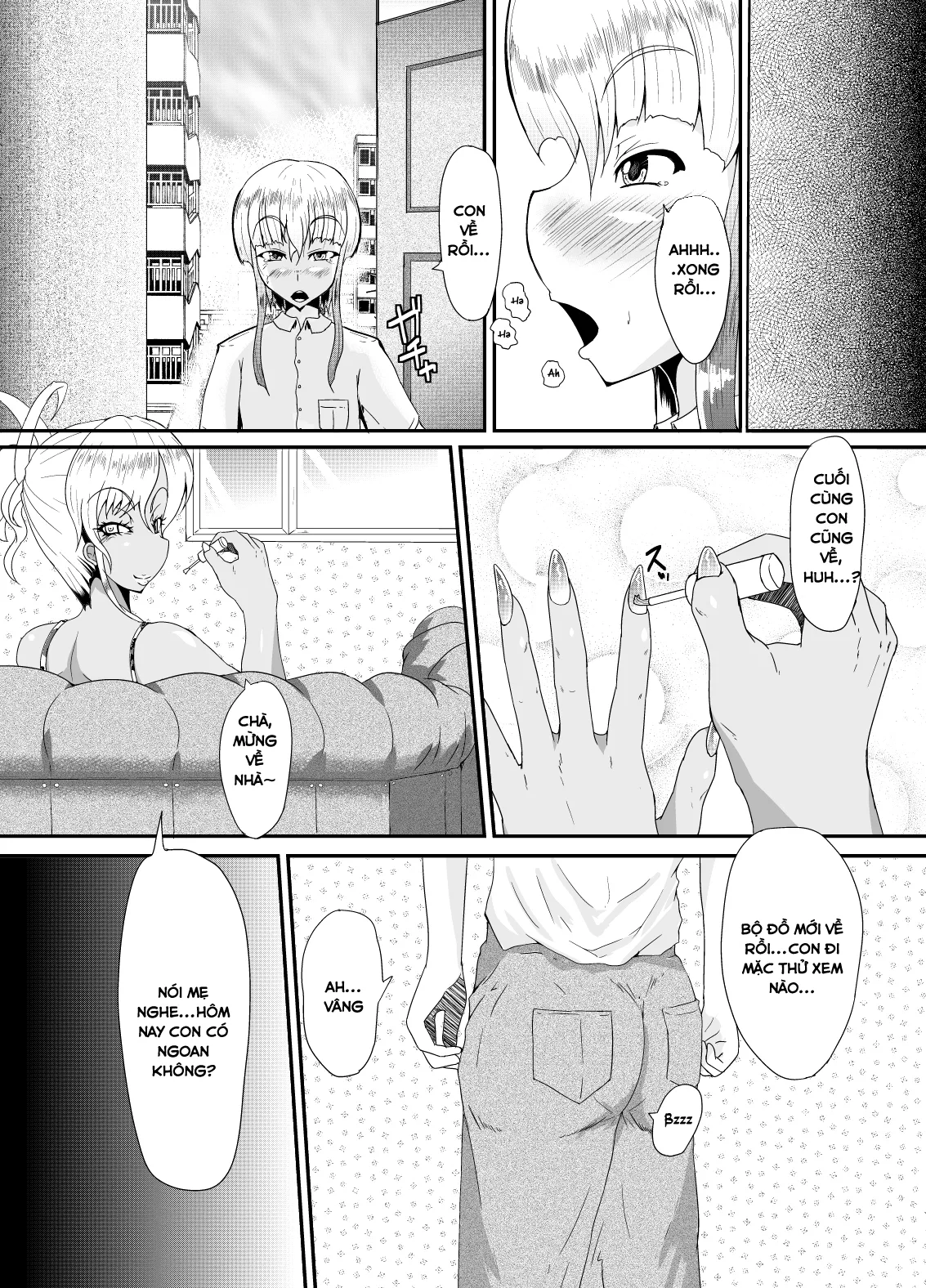 HentaiVN.net - Ảnh 3 - Bitch Mama to Mesumusuko [Bitch Mom and Masochist Son] - Chap 1