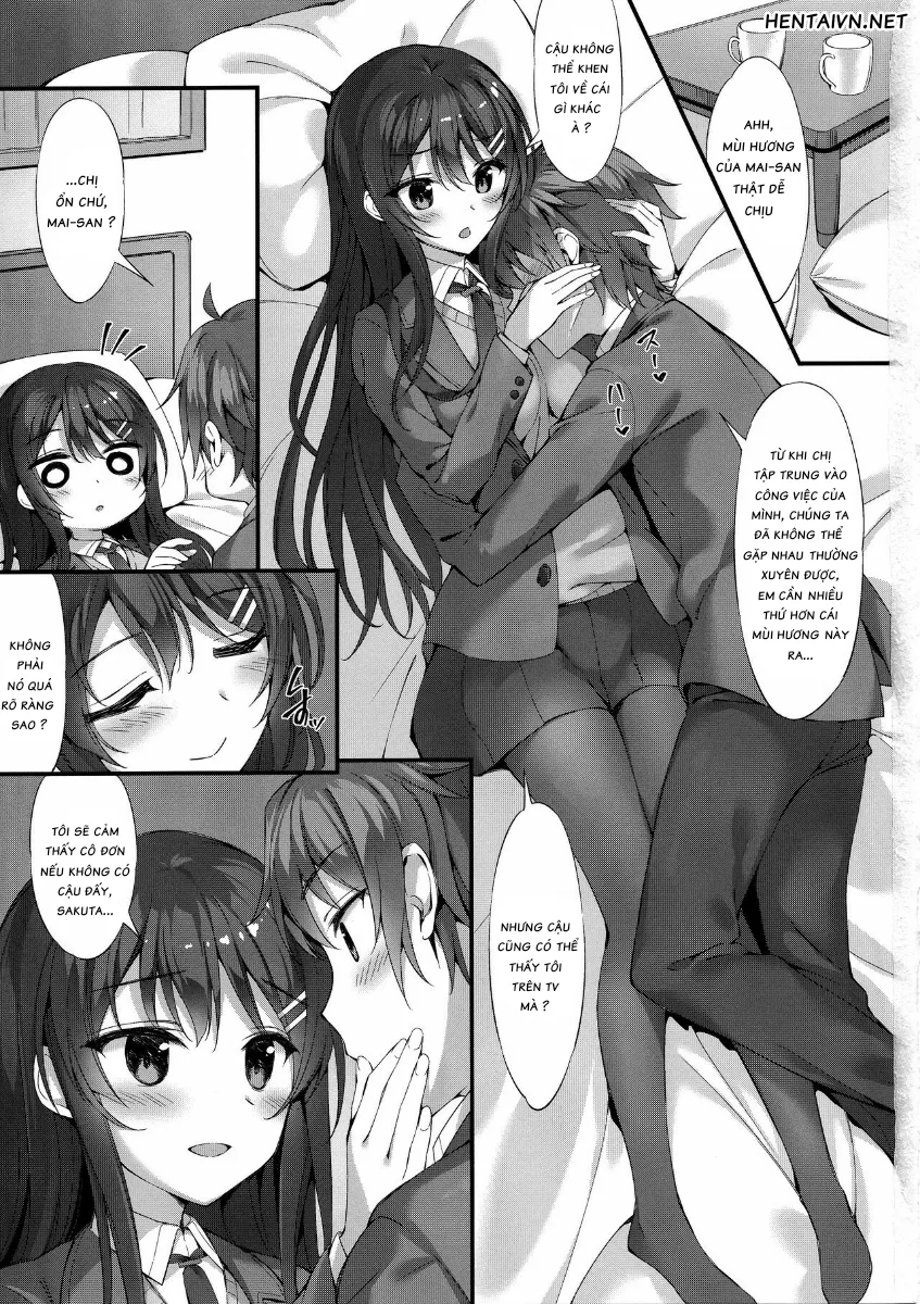 HentaiVN.net - Ảnh 4 - Mai Senpai to Ichatsukitai(Seishun Buta Yarou wa Bunny Girl Senpai no Yume o Minai) [I Want to Flirt With Mai-senpai ; 麻衣先輩といちゃつきたい] - Chap 1