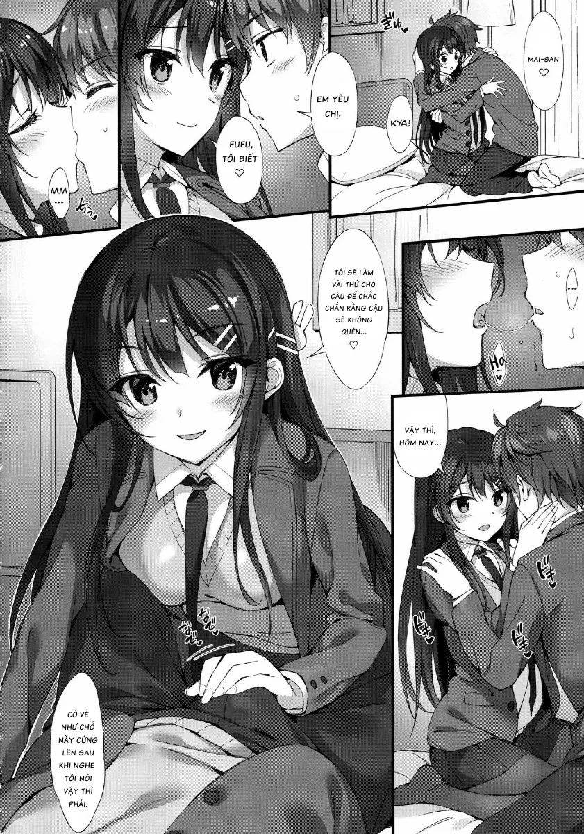 HentaiVN.net - Ảnh 5 - Mai Senpai to Ichatsukitai(Seishun Buta Yarou wa Bunny Girl Senpai no Yume o Minai) [I Want to Flirt With Mai-senpai ; 麻衣先輩といちゃつきたい] - Chap 1