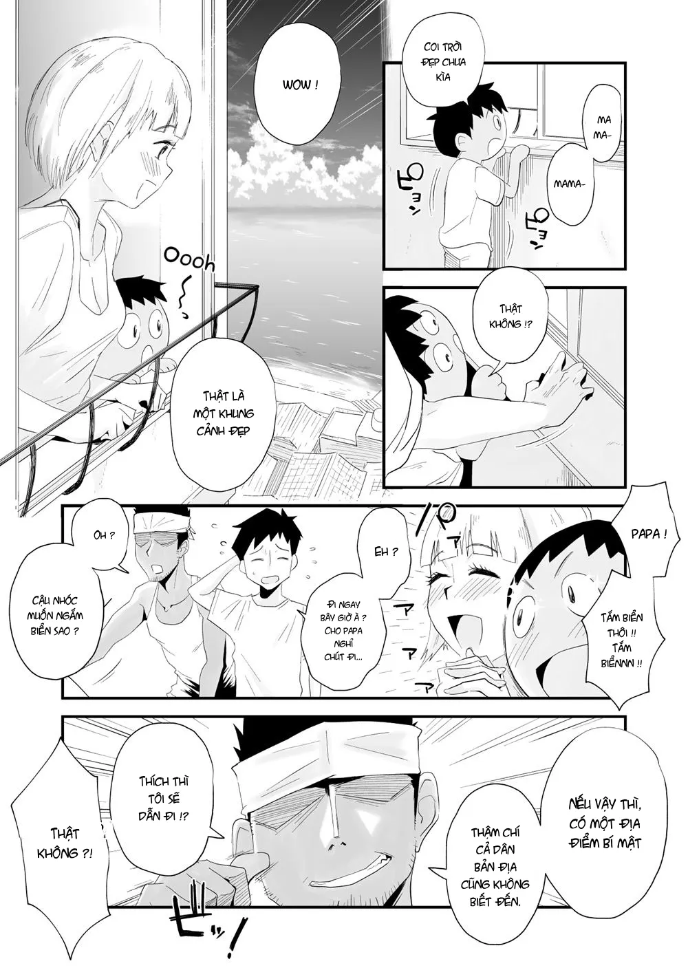 HentaiVN.net - Ảnh 7 - Mất vợ khi trong chuyến nghỉ hè [MY WIFE IS BEING TAKEN AWAY ~THE SEASIDE TOWN] - Chap 1