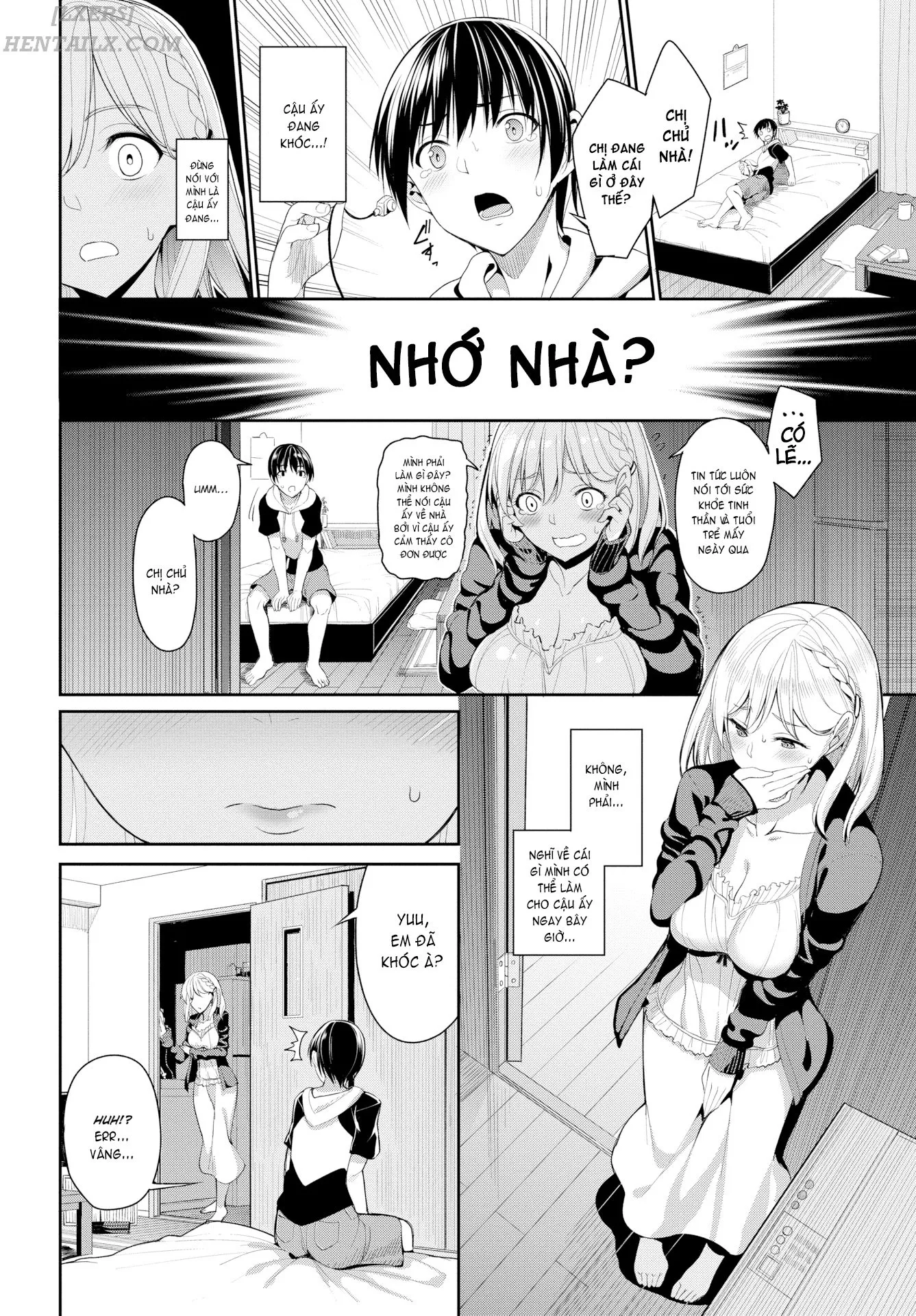 HentaiVN.net - Ảnh 3 - Soft and Fluffy Landlady - Chap 1