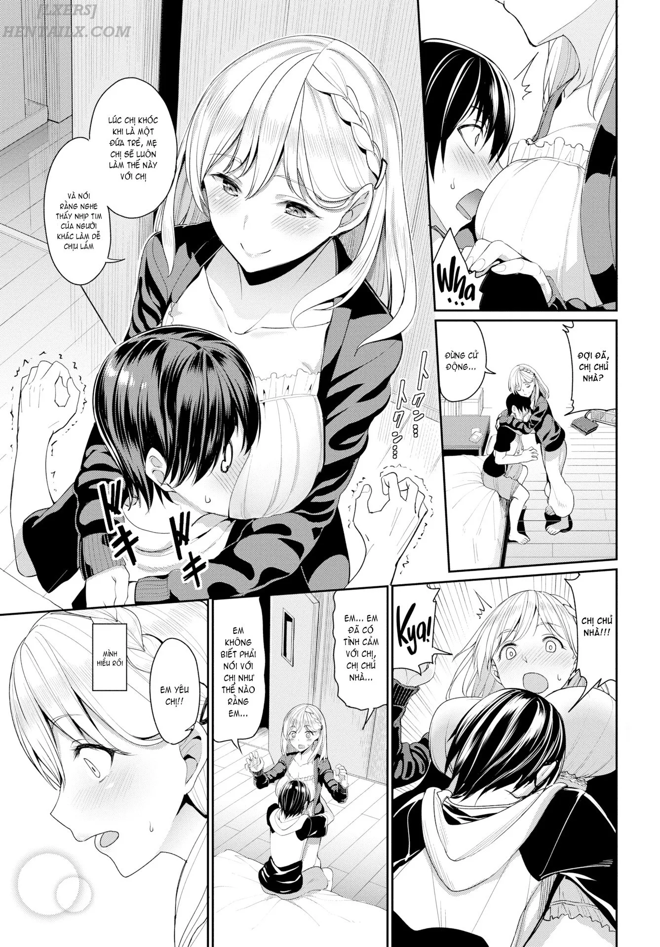 HentaiVN.net - Ảnh 4 - Soft and Fluffy Landlady - Chap 1