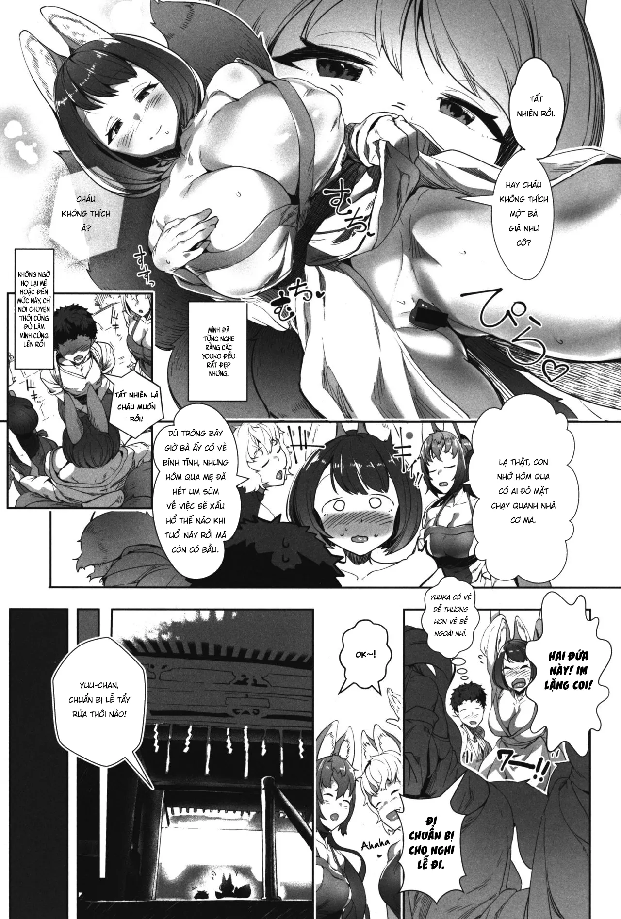 HentaiVN.net - Ảnh 8 - Cuộc sống cùng ba nàng cáo thần [Amatoro Youko Ikka no Otane-sama ni Narimashita] - Chap 1