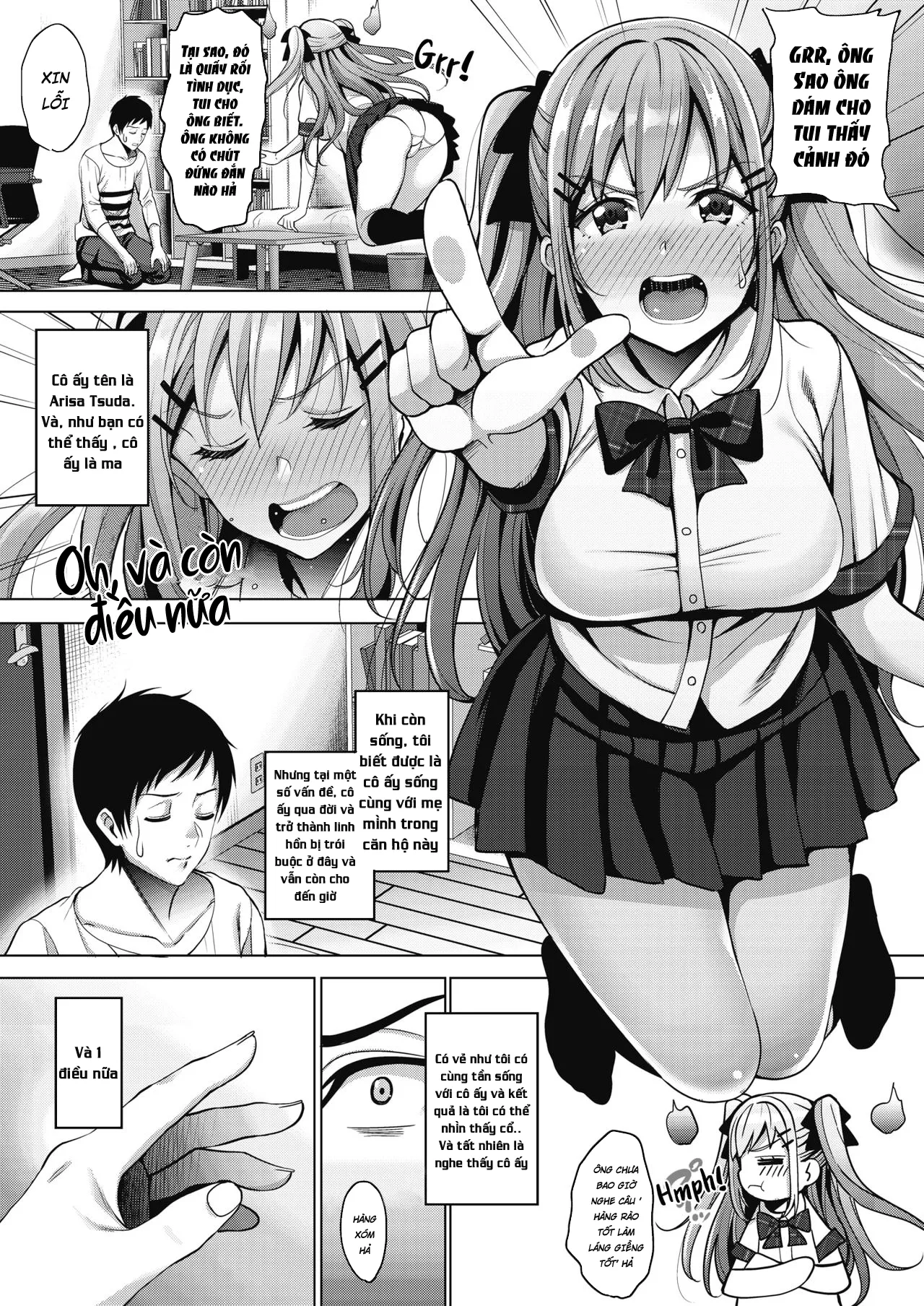 HentaiVN.net - Ảnh 3 - Địt em ma láu cá [Uchi no Kawaii Doukyonin-san] - Chap 1