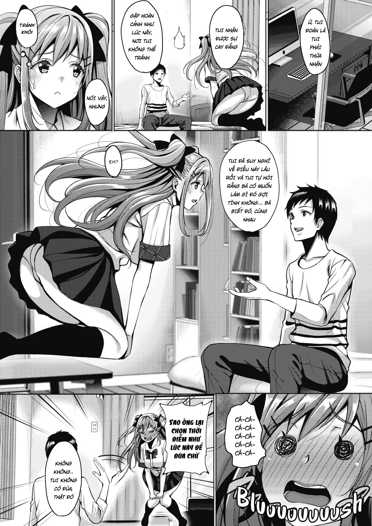 HentaiVN.net - Ảnh 6 - Địt em ma láu cá [Uchi no Kawaii Doukyonin-san] - Chap 1