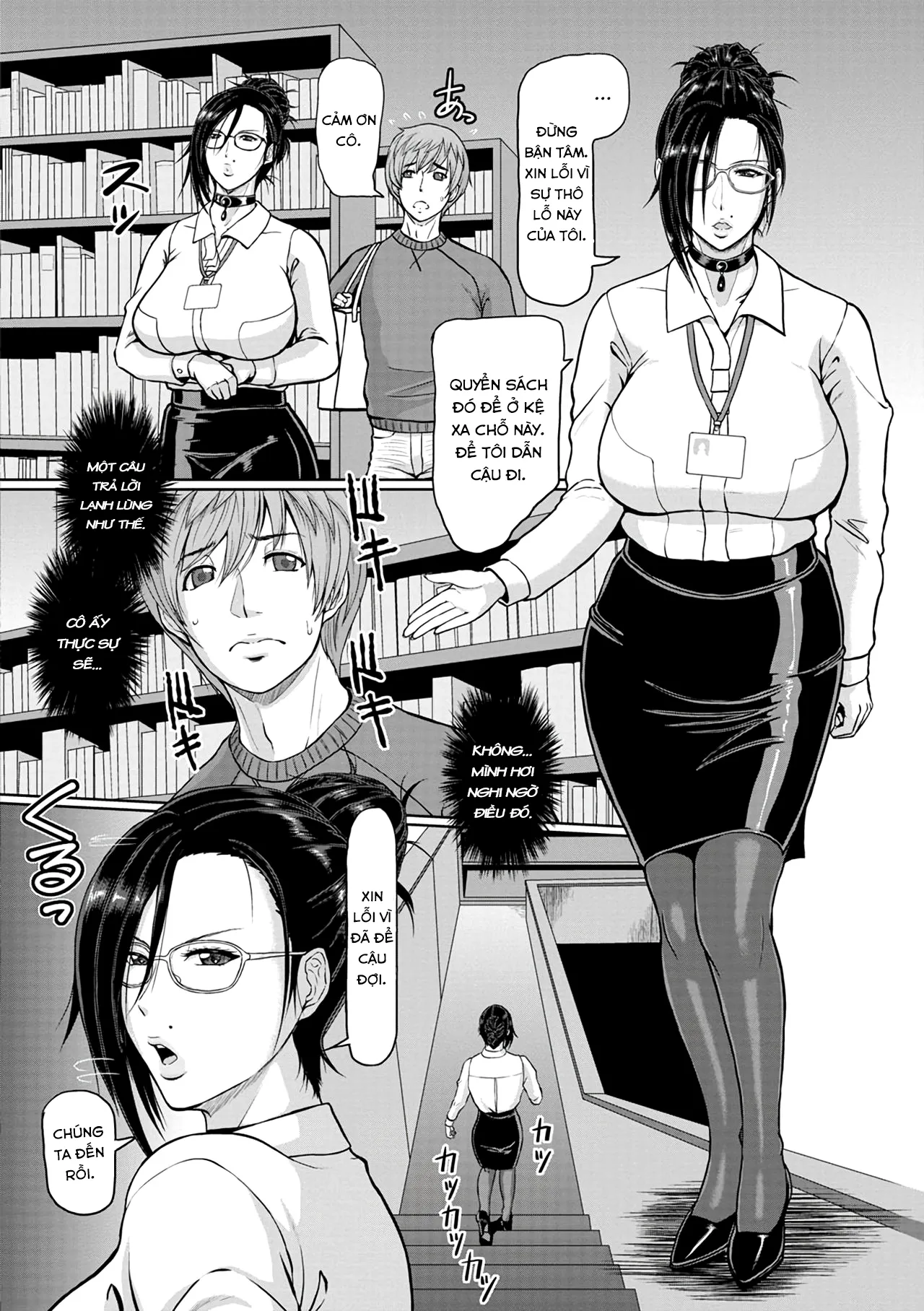 HentaiVN.net - Ảnh 3 - The Mature Pervert Lady in the Library [Toshokan no Jukuchijo] - Chap 1