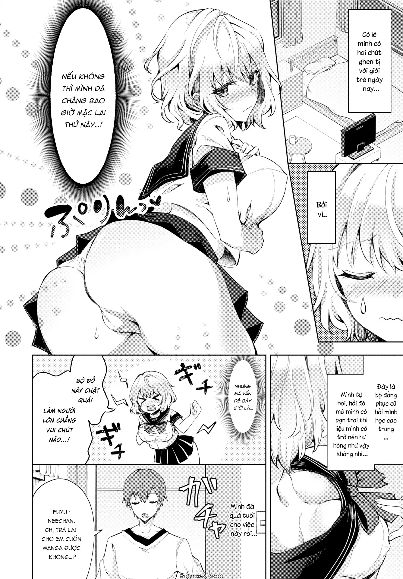 HentaiVN.net - Ảnh 3 - Chị gái tôi muốn quay lại tuổi còn xuân [Onee-Chan Datte Seishun Shitai!; Your Big Sister Wants to Feel Young Again] - Chap 1