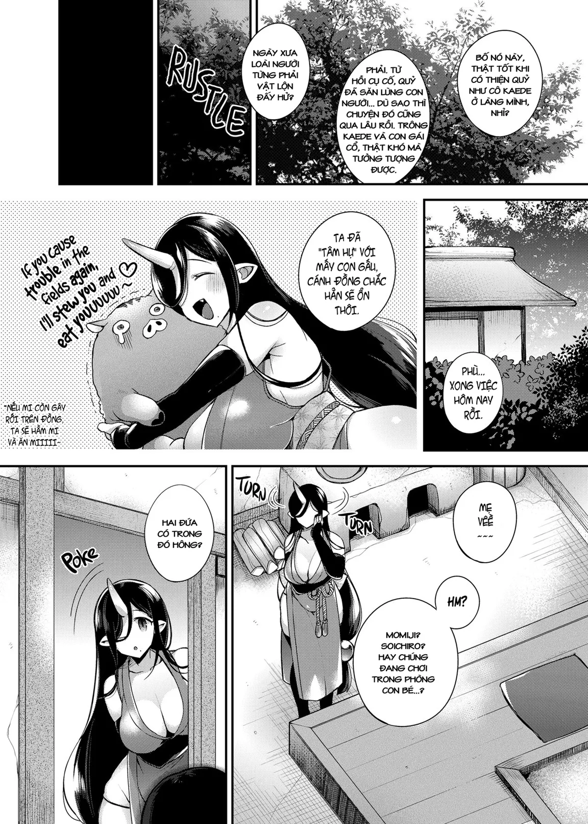 HentaiVN.net - Ảnh 6 - Oni no Oyako wa Hito no Osu to Kozukuri ga Shitai [Mating with Oni ~Daughter Chapter~] - Chap 1