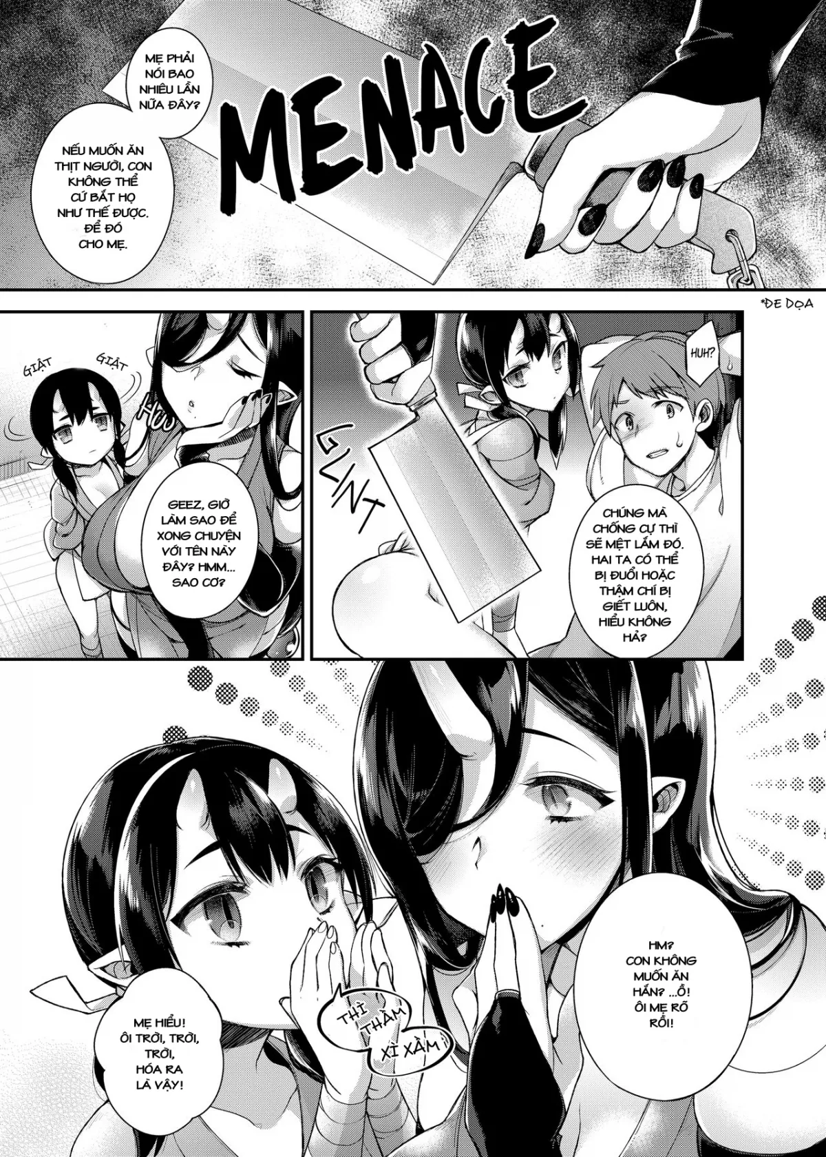HentaiVN.net - Ảnh 8 - Oni no Oyako wa Hito no Osu to Kozukuri ga Shitai [Mating with Oni ~Daughter Chapter~] - Chap 1