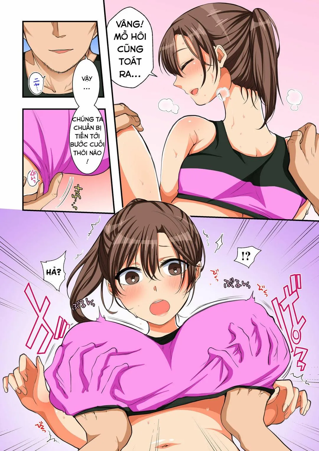 HentaiVN.net - Ảnh 9 - Asedaku Netorare Sports Gym [汗だく寝取られスポーツジム～夫の前で種付けマーキング～] - Chap 1