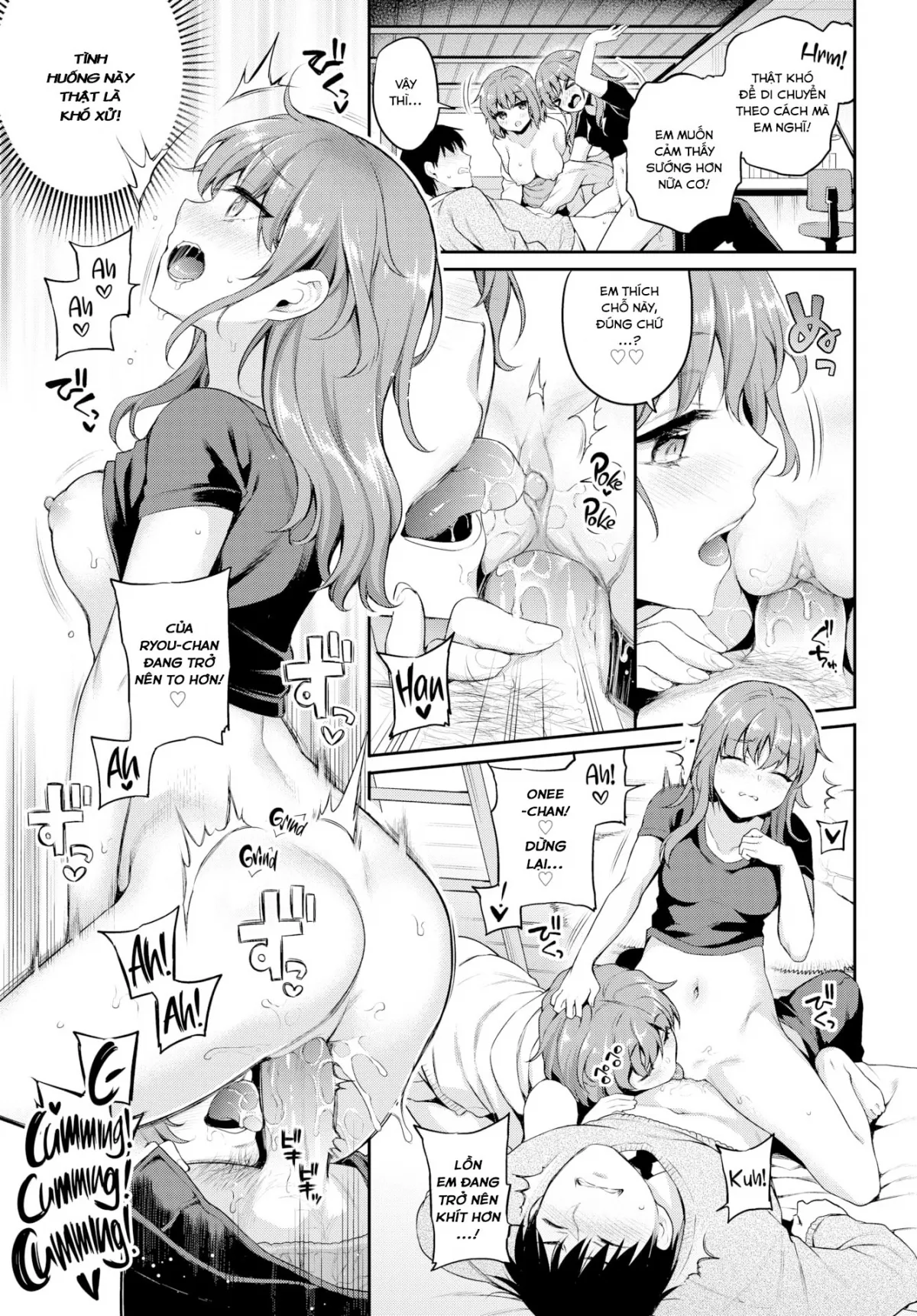 HentaiVN.net - Ảnh 14 - Hai chị em nứng tình và chàng trai may mắn! [Alluring bunk bed] - Chap 1