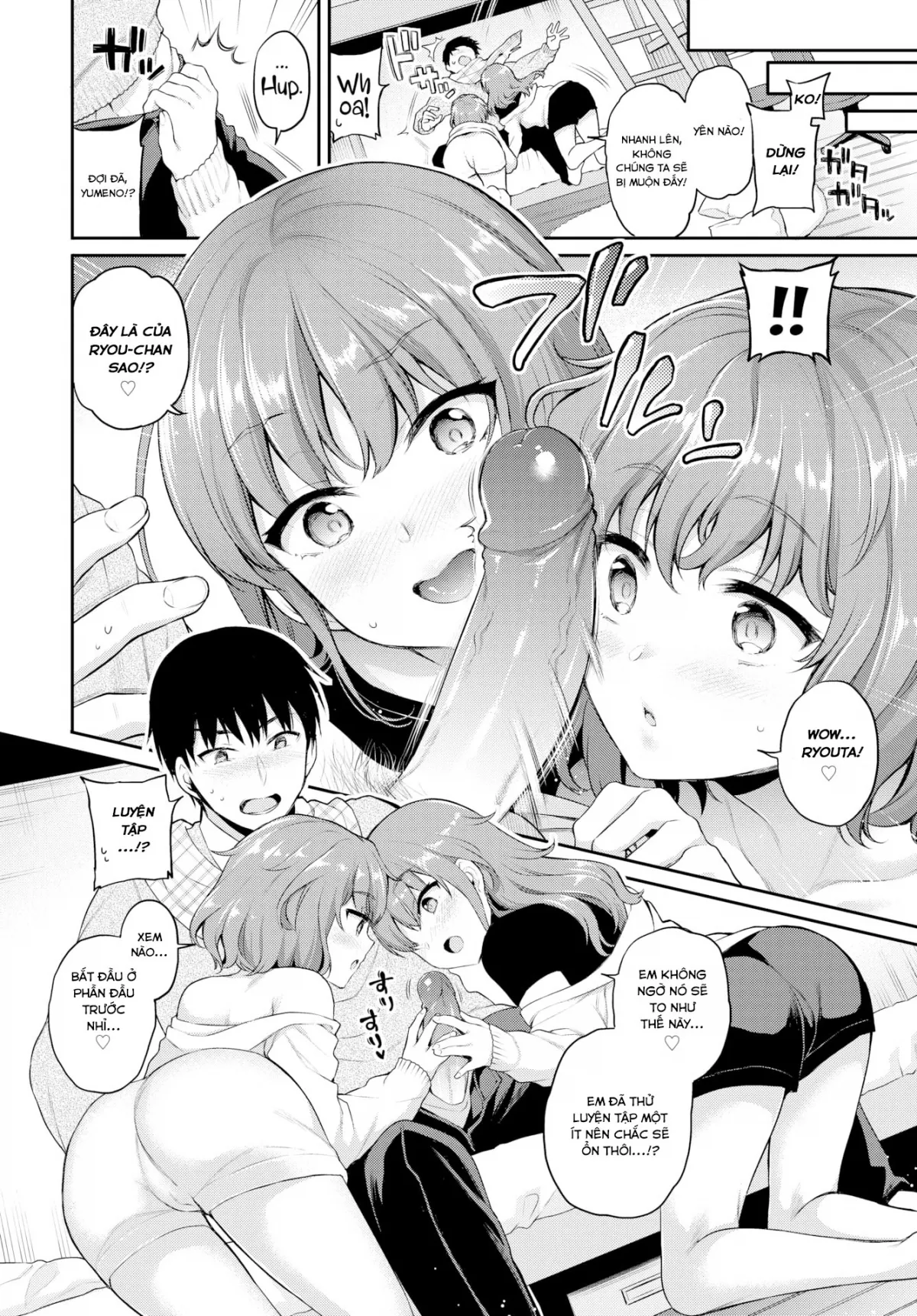 HentaiVN.net - Ảnh 7 - Hai chị em nứng tình và chàng trai may mắn! [Alluring bunk bed] - Chap 1
